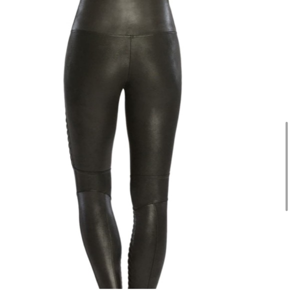 SPANX Faux Leather Moto Leggings size XS - Picture 6 of 11